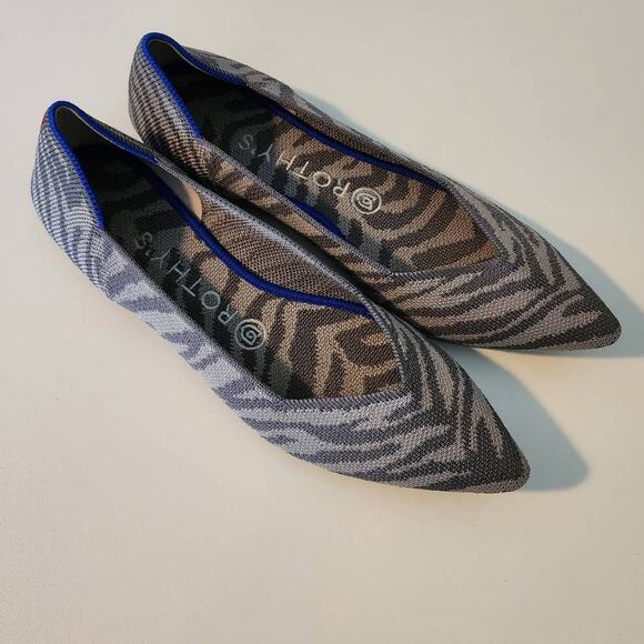 Rothy's Zebra Points Gray Size 8 - Picture 6 of 6
